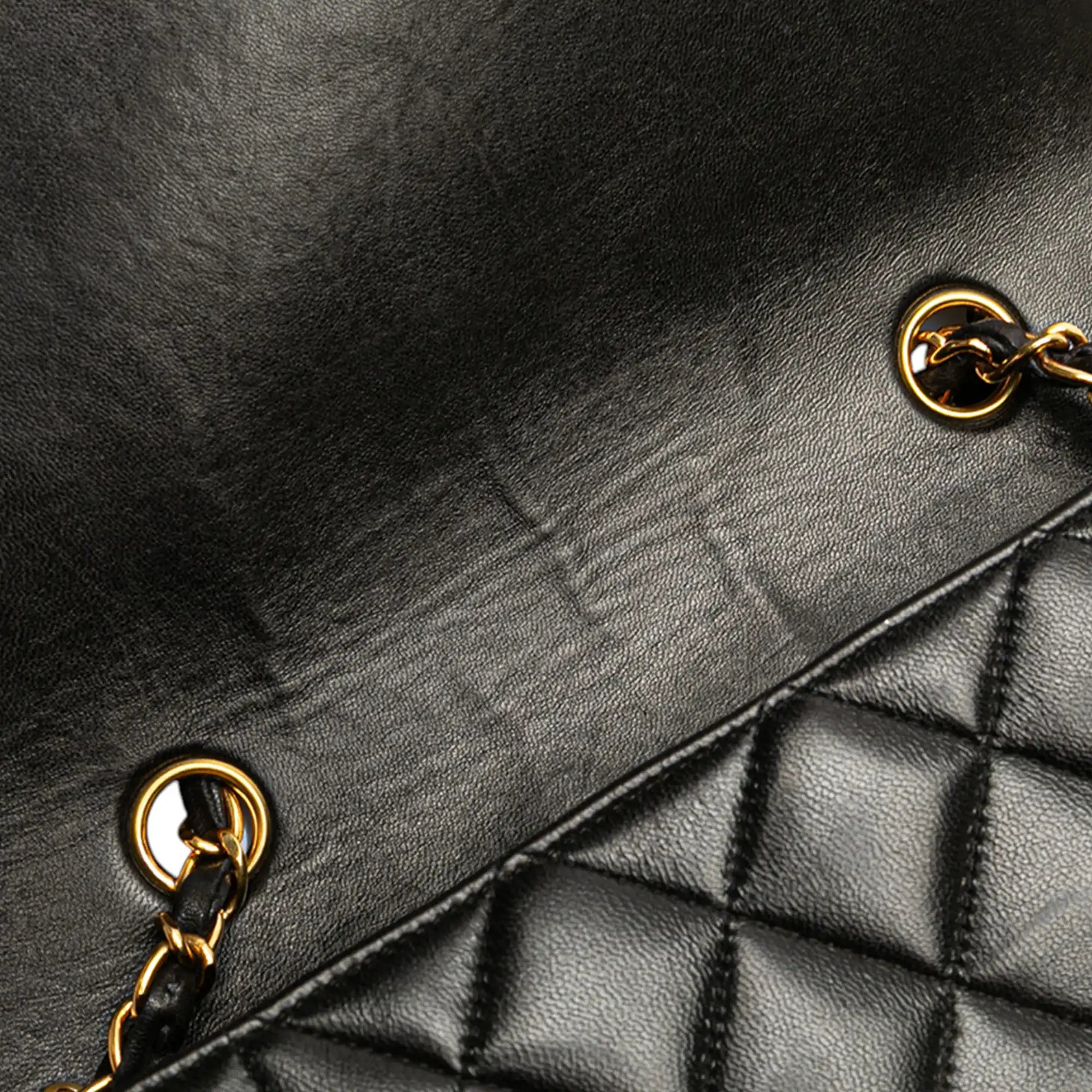 Chanel Diana Small Black Lambskin Gold