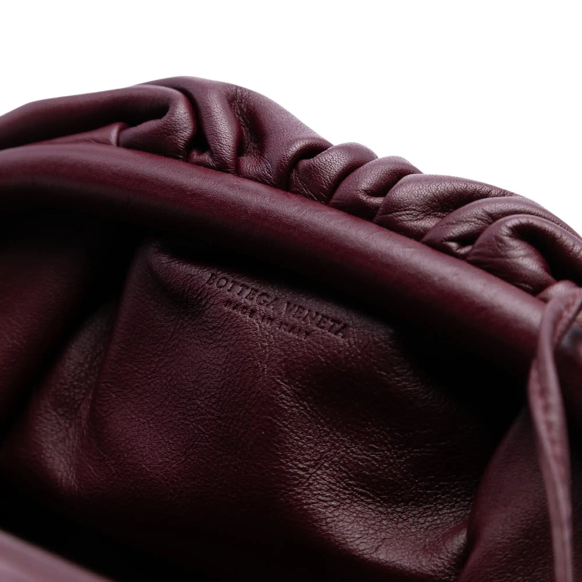 Bottega Veneta The Pouch Mini Burgundy Lambskin