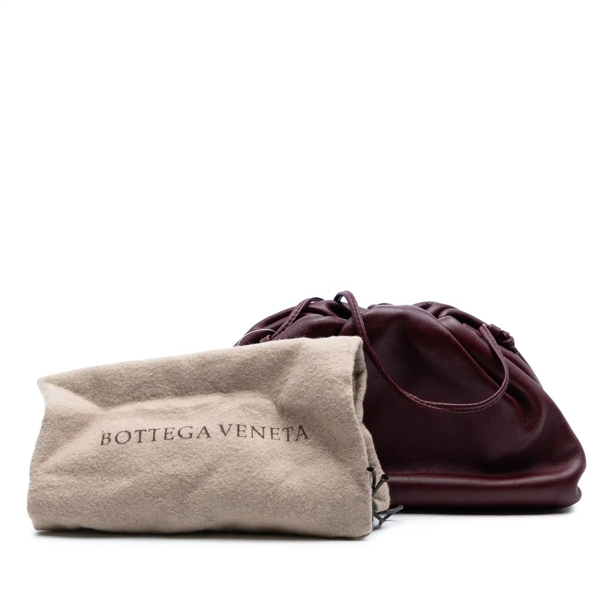 Bottega Veneta The Pouch Mini Burgundy Lambskin