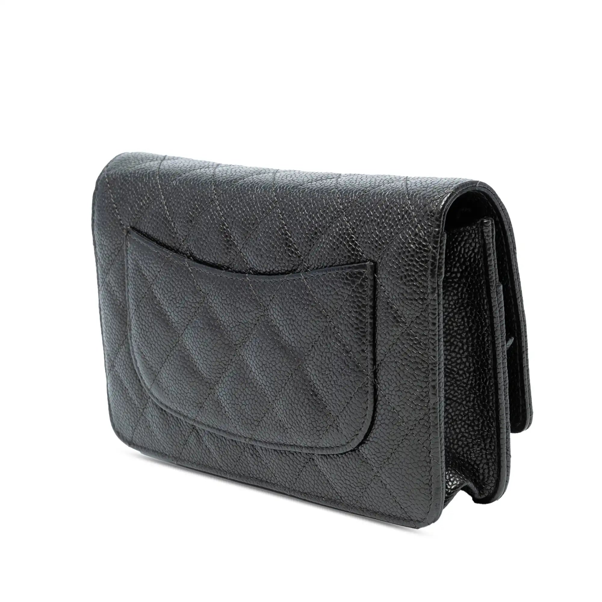 Chanel WOC Black Caviar Silver