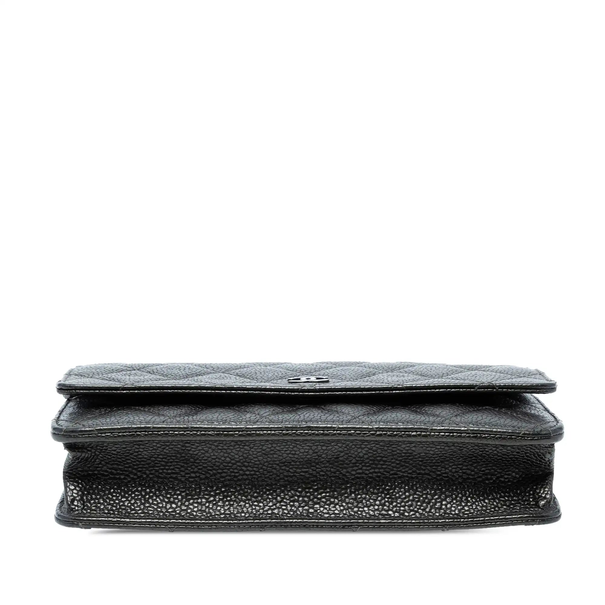 Chanel WOC Black Caviar Silver