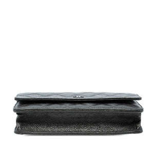 Chanel WOC Black Caviar Silver