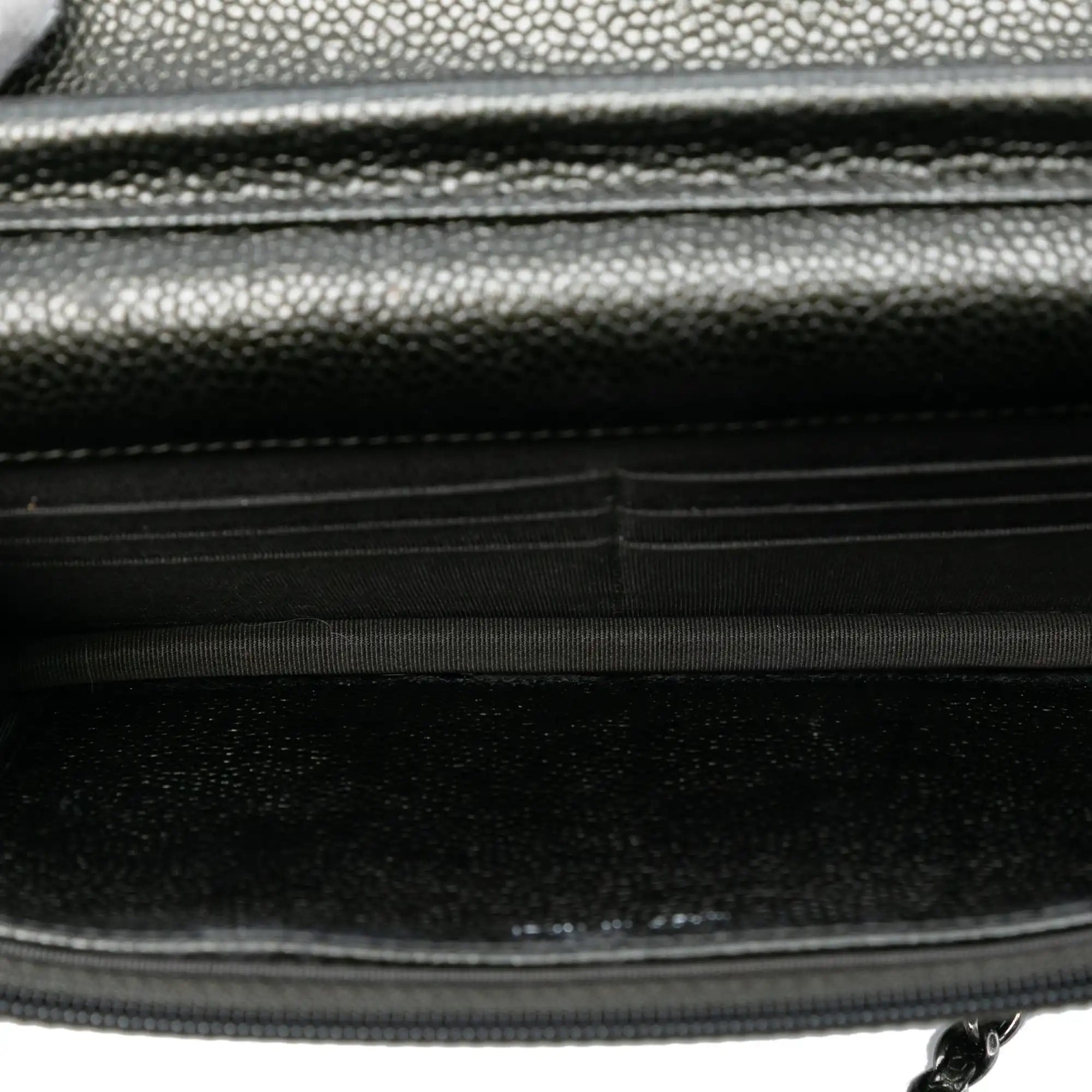 Chanel WOC Black Caviar Silver