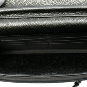 Chanel WOC Black Caviar Silver