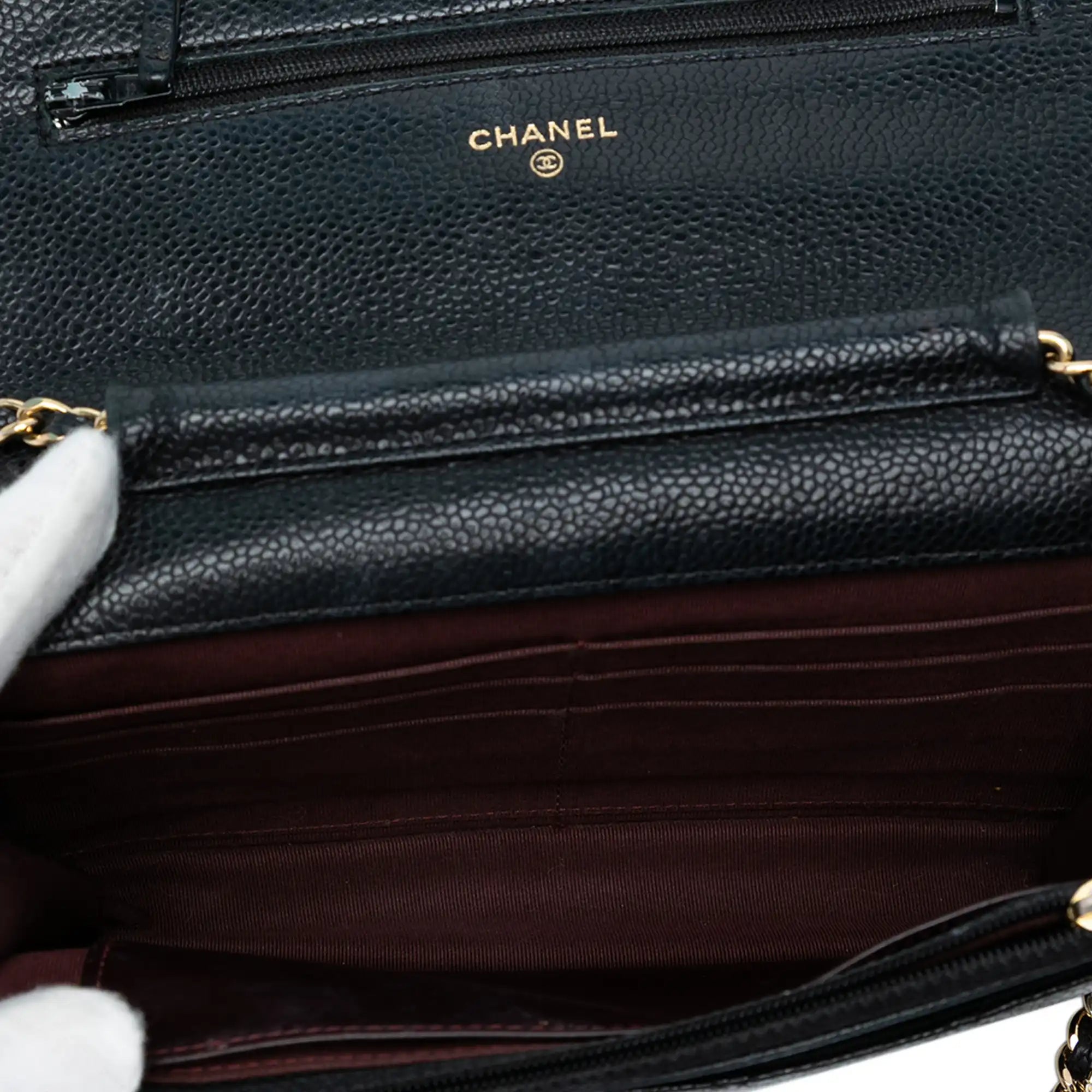 Chanel WOC Black Caviar Silver