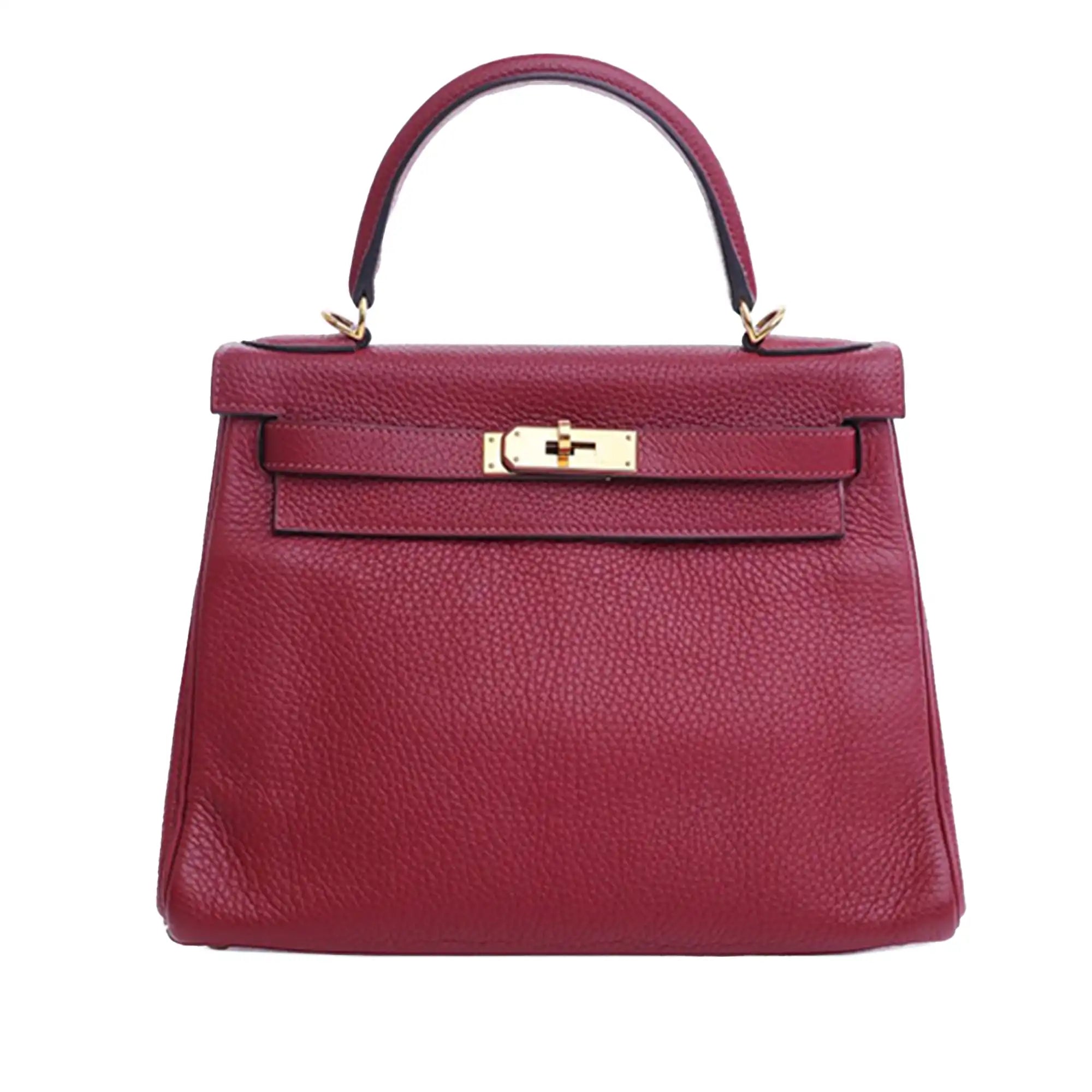 Hermès Kelly Retourne 28 Rouge Grenat Togo