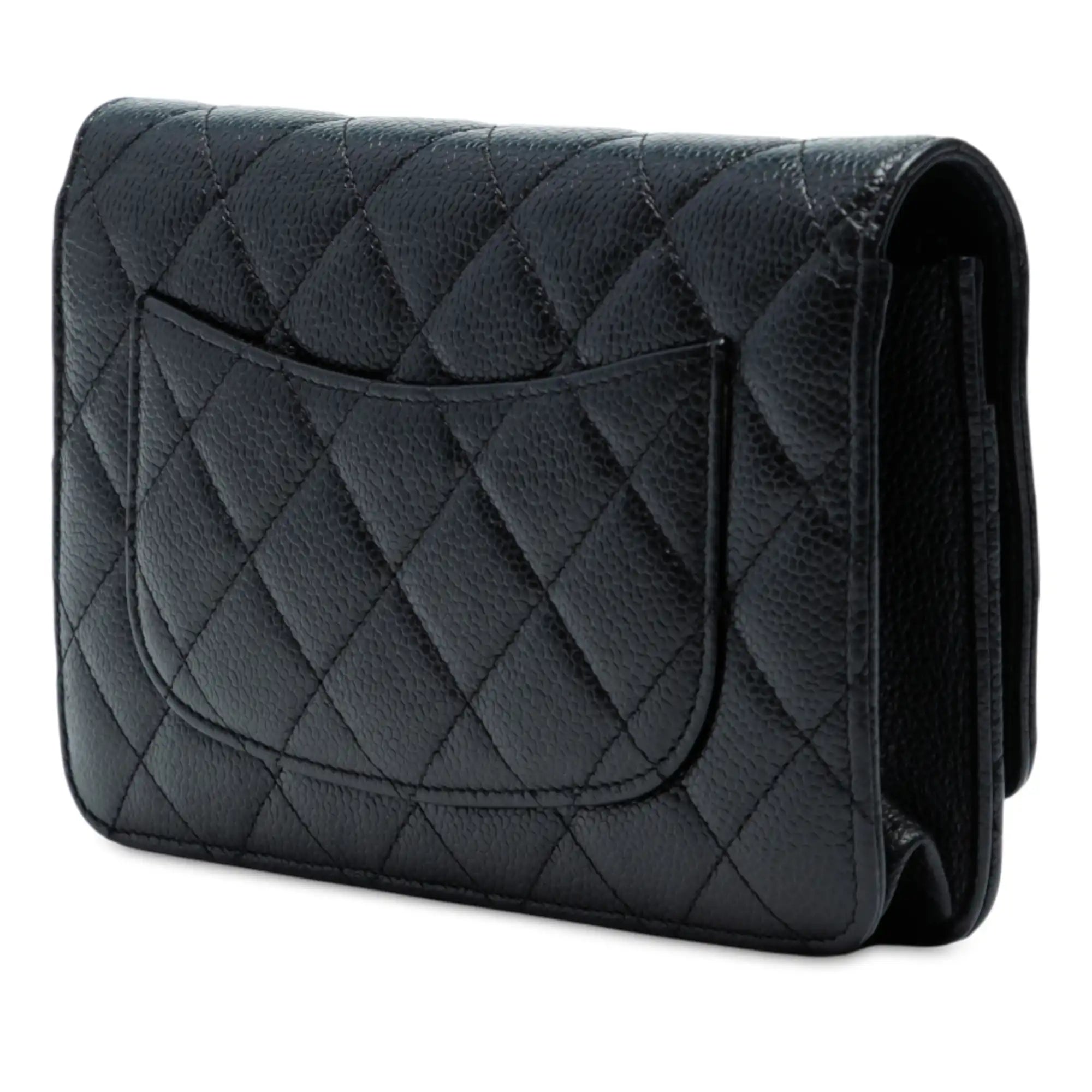 Chanel WOC Black Caviar Silver