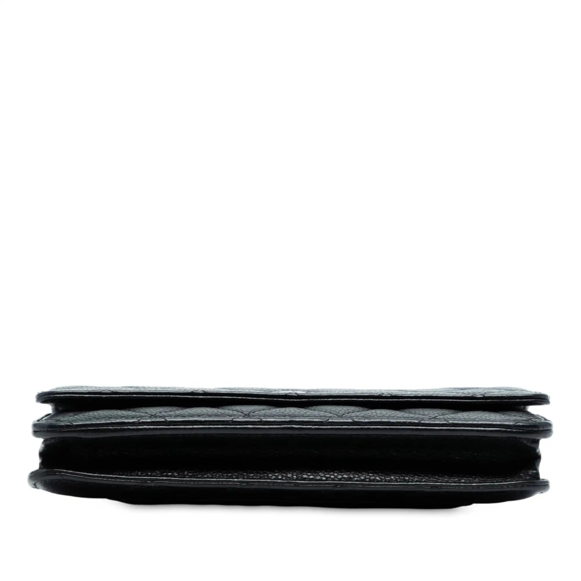 Chanel WOC Black Caviar Silver