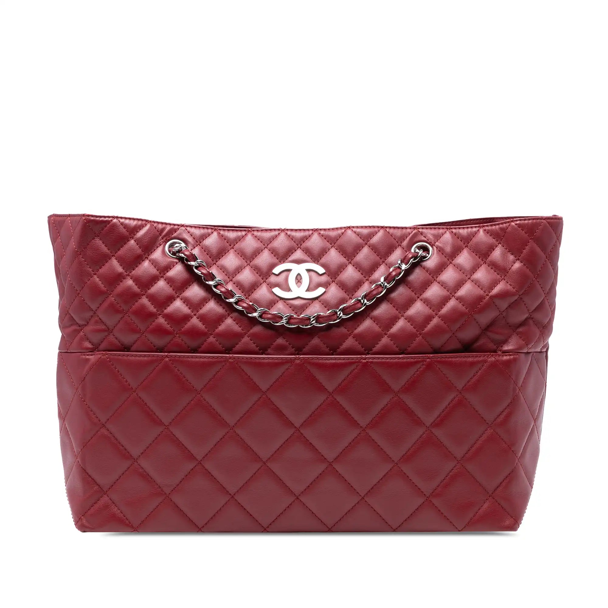 Chanel In The Business Shopping Tote Large Red Calfskin