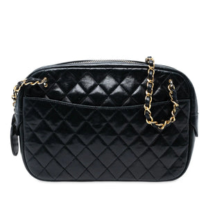 Chanel Camera Bag Black Lambskin Gold