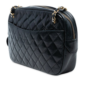 Chanel Camera Bag Black Lambskin Gold