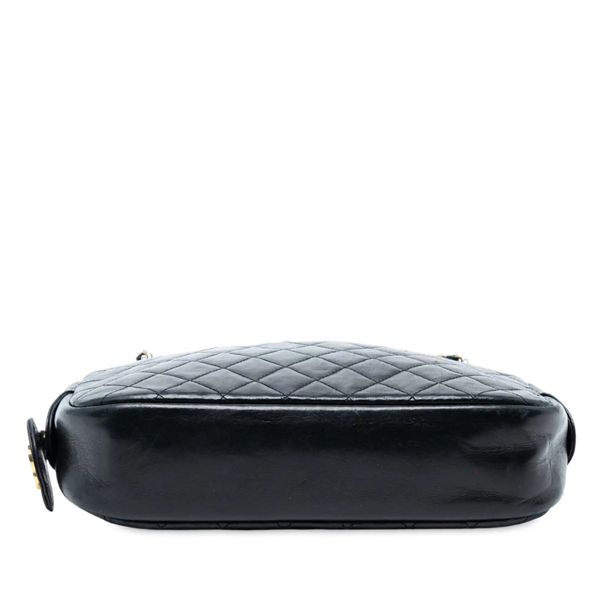 Chanel Camera Bag Black Lambskin Gold