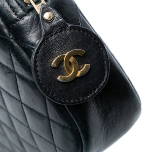 Chanel Camera Bag Black Lambskin Gold