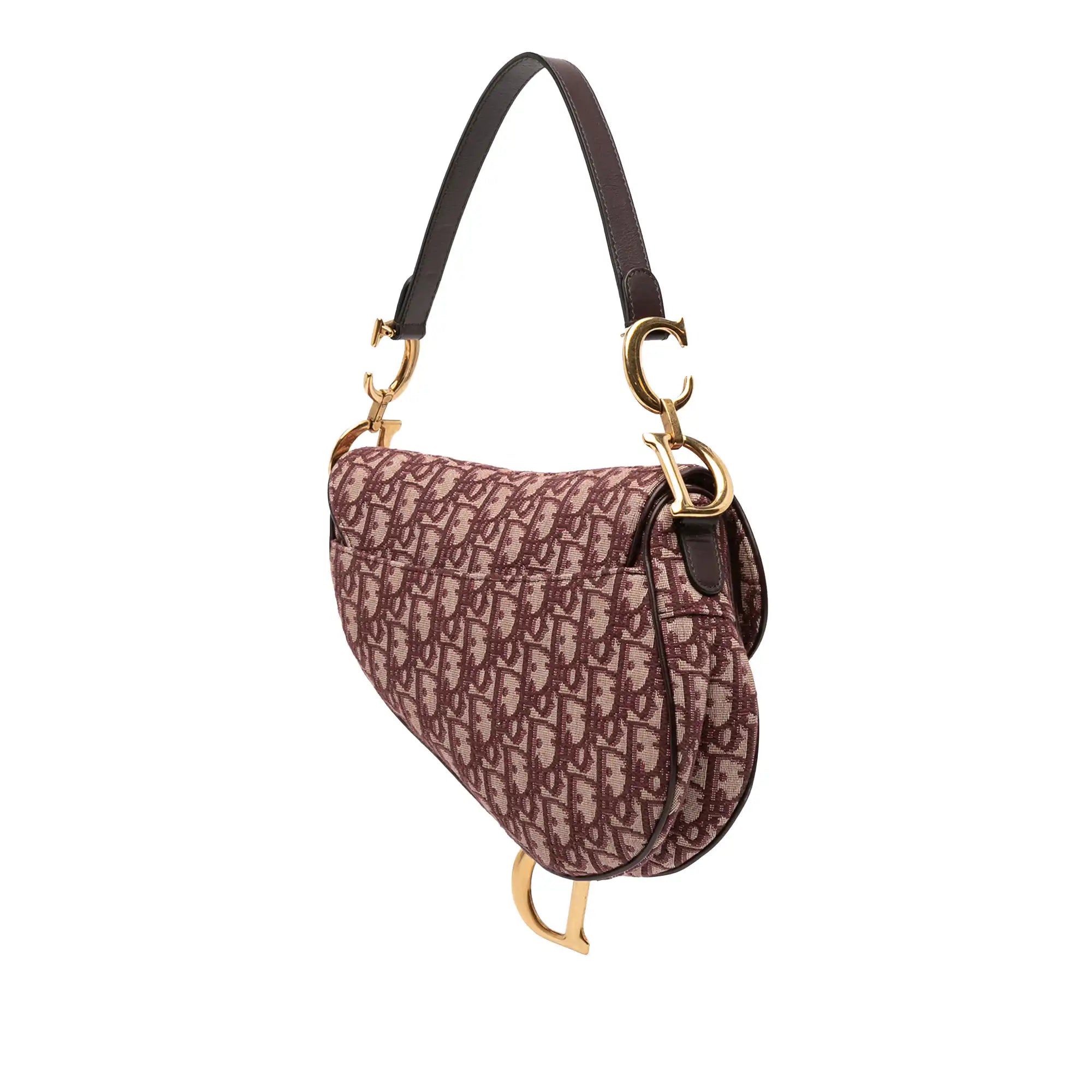 Dior Saddle Bag Medium Red Oblique Canvas