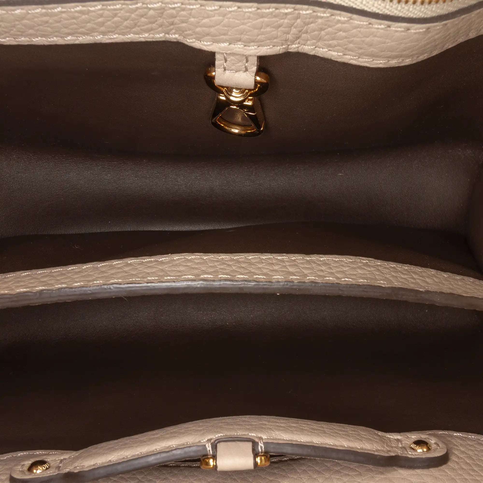 Louis Vuitton Capucines BB Light Brown Taurillon Gold