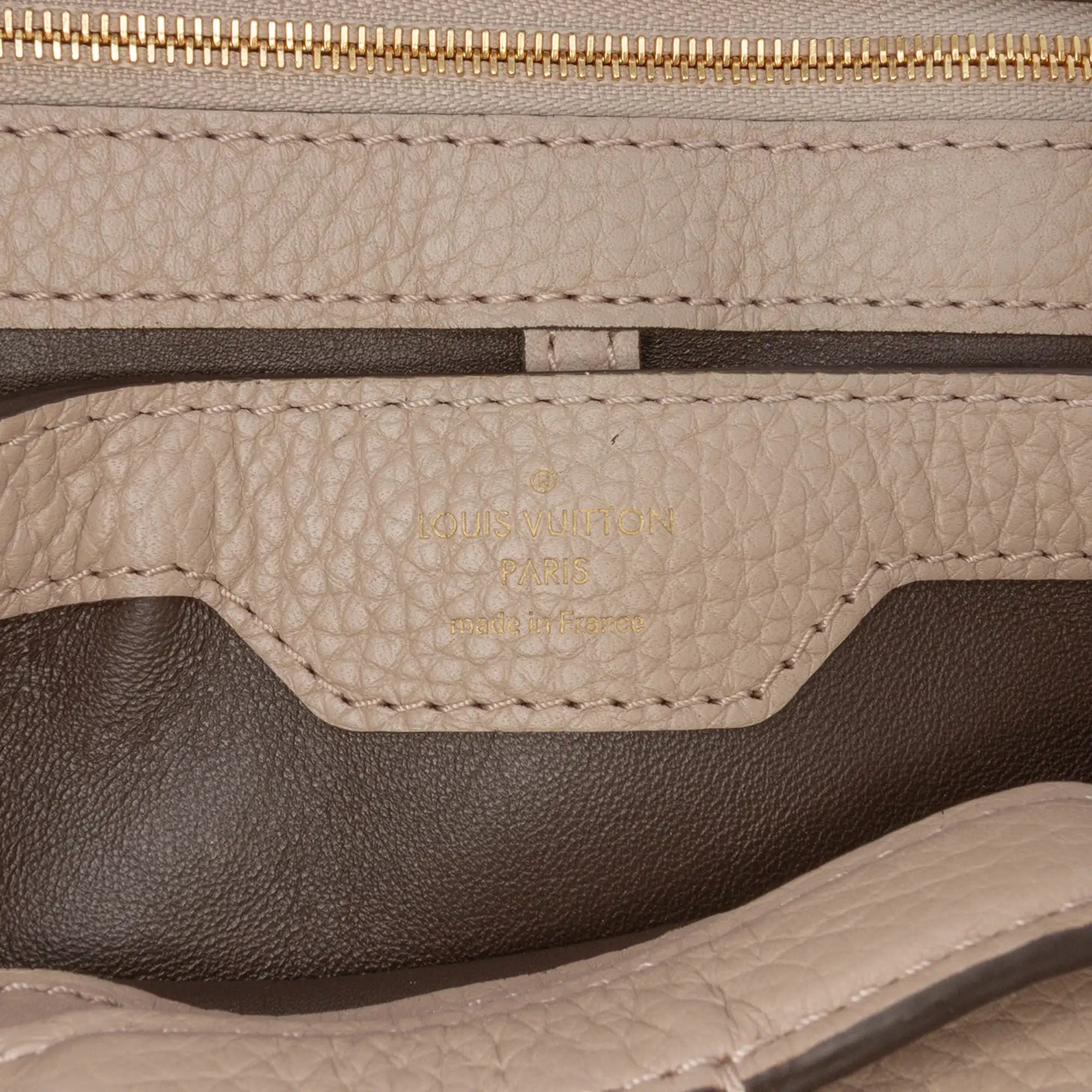 Louis Vuitton Capucines BB Light Brown Taurillon Gold