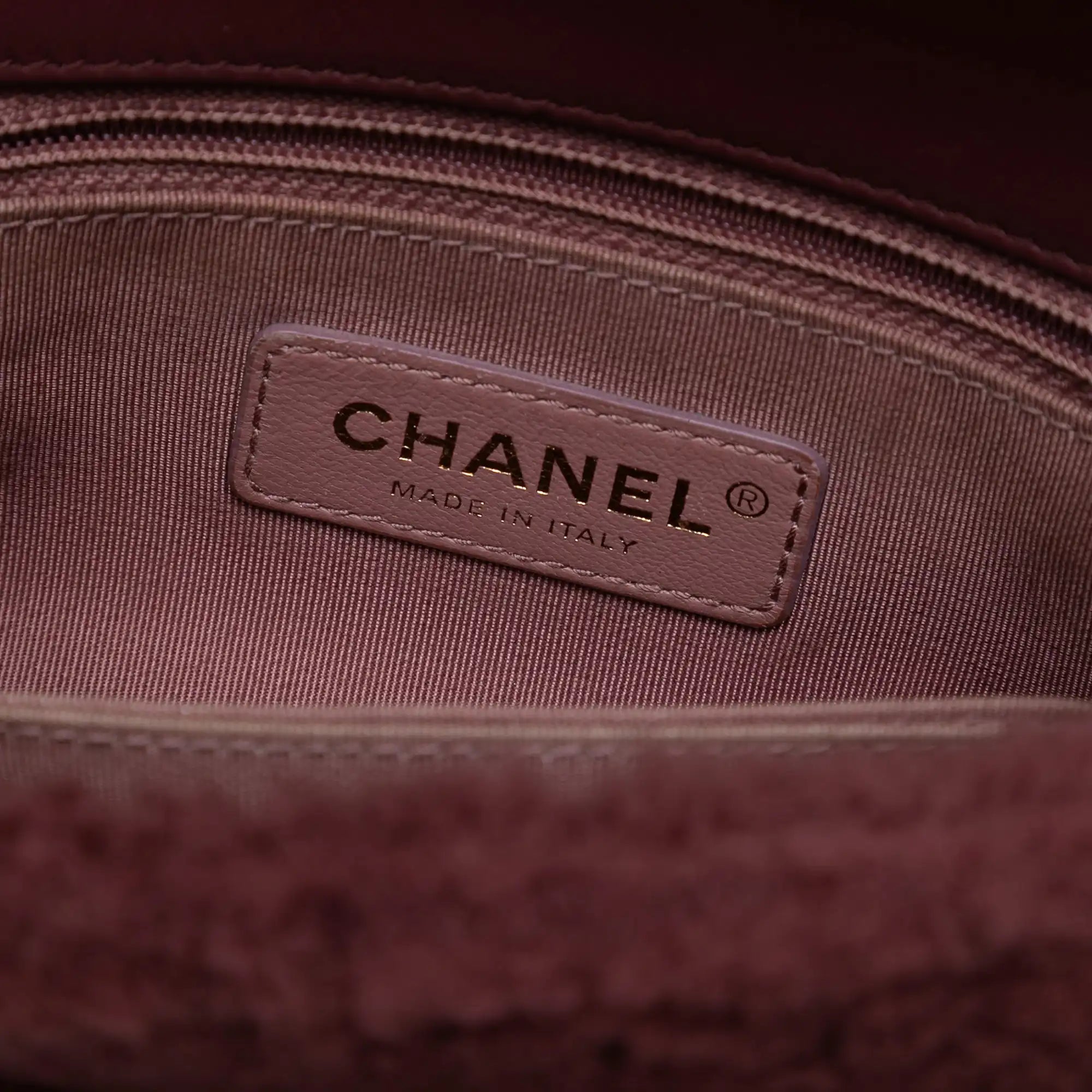 Chanel Coco Top Handle Small Burgundy Shearling Gold