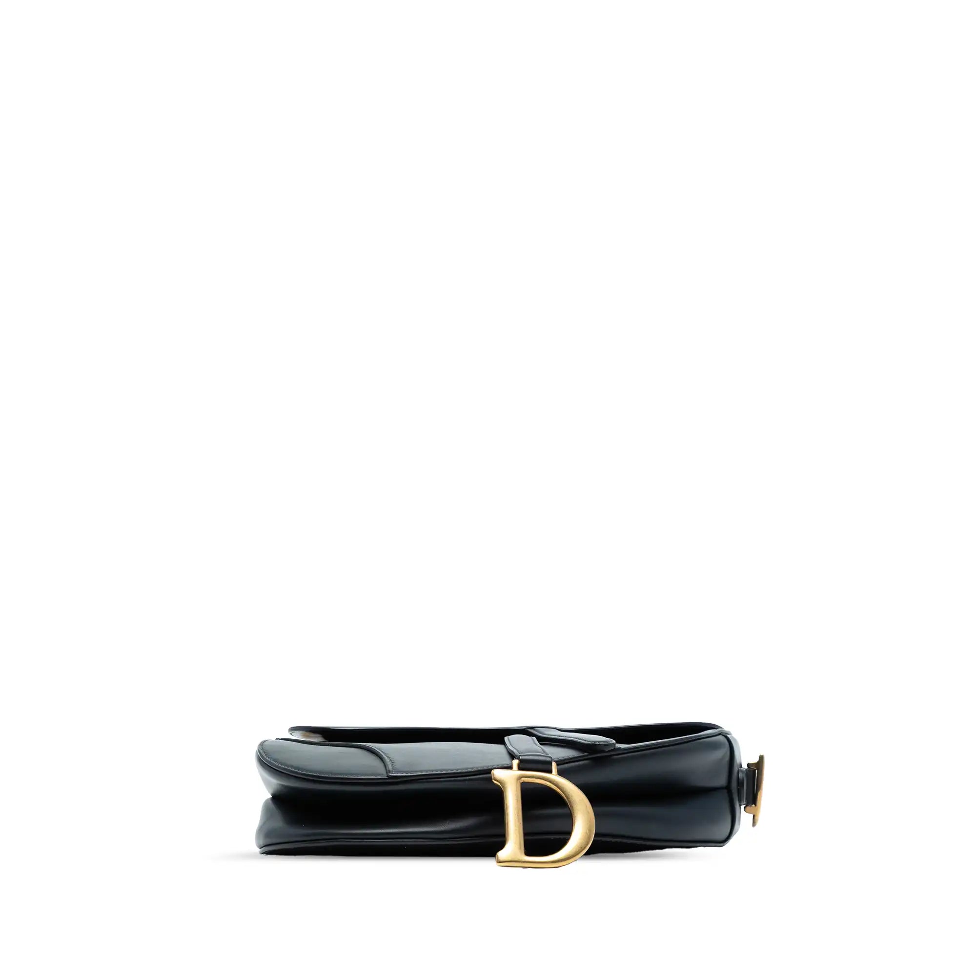 Dior Saddle Bag Medium Black Grained Calfskin