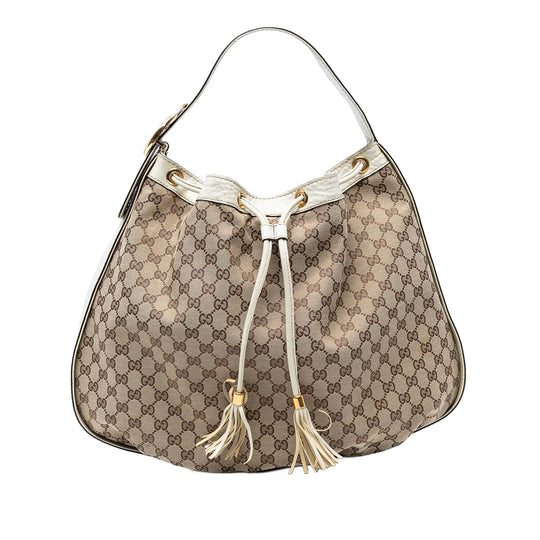 Gucci Interlocking Icon Drawstring Hobo GG Canvas