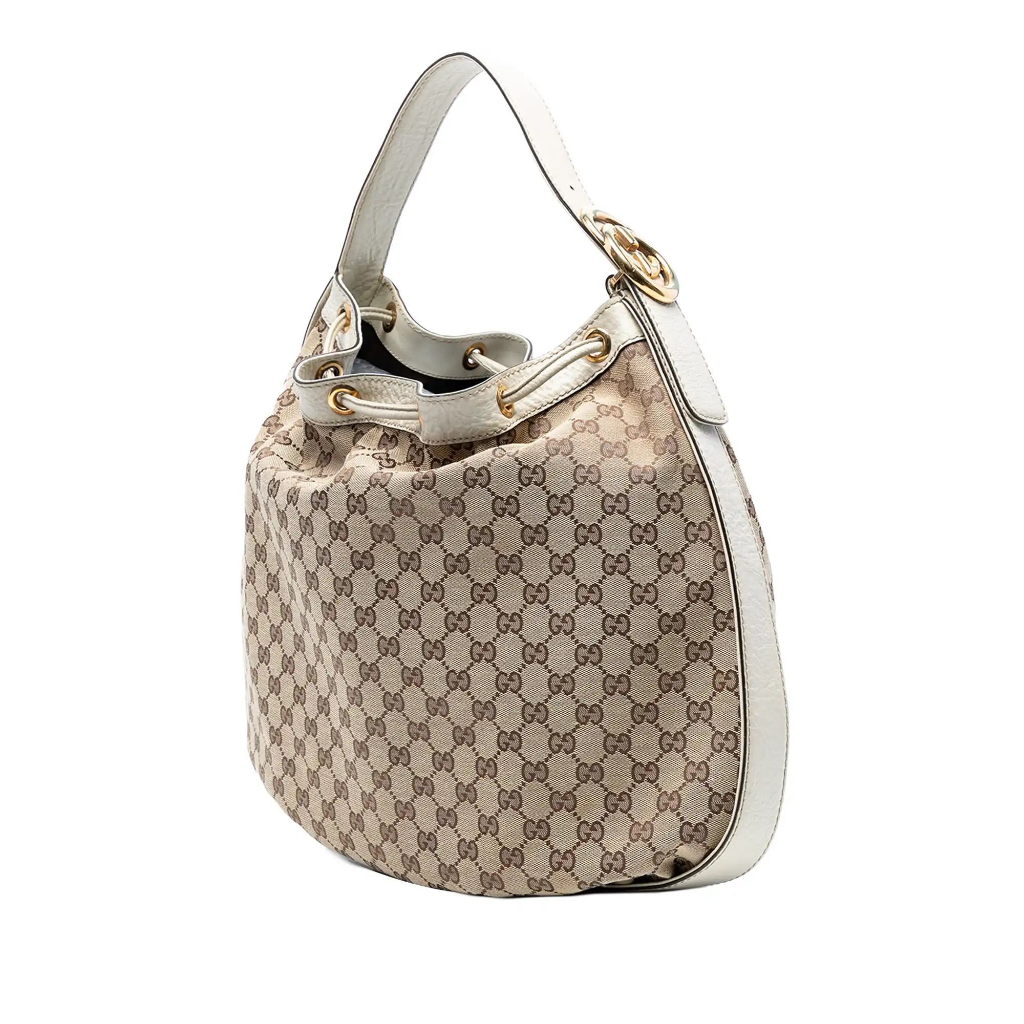 Gucci Interlocking Icon Drawstring Hobo GG Canvas