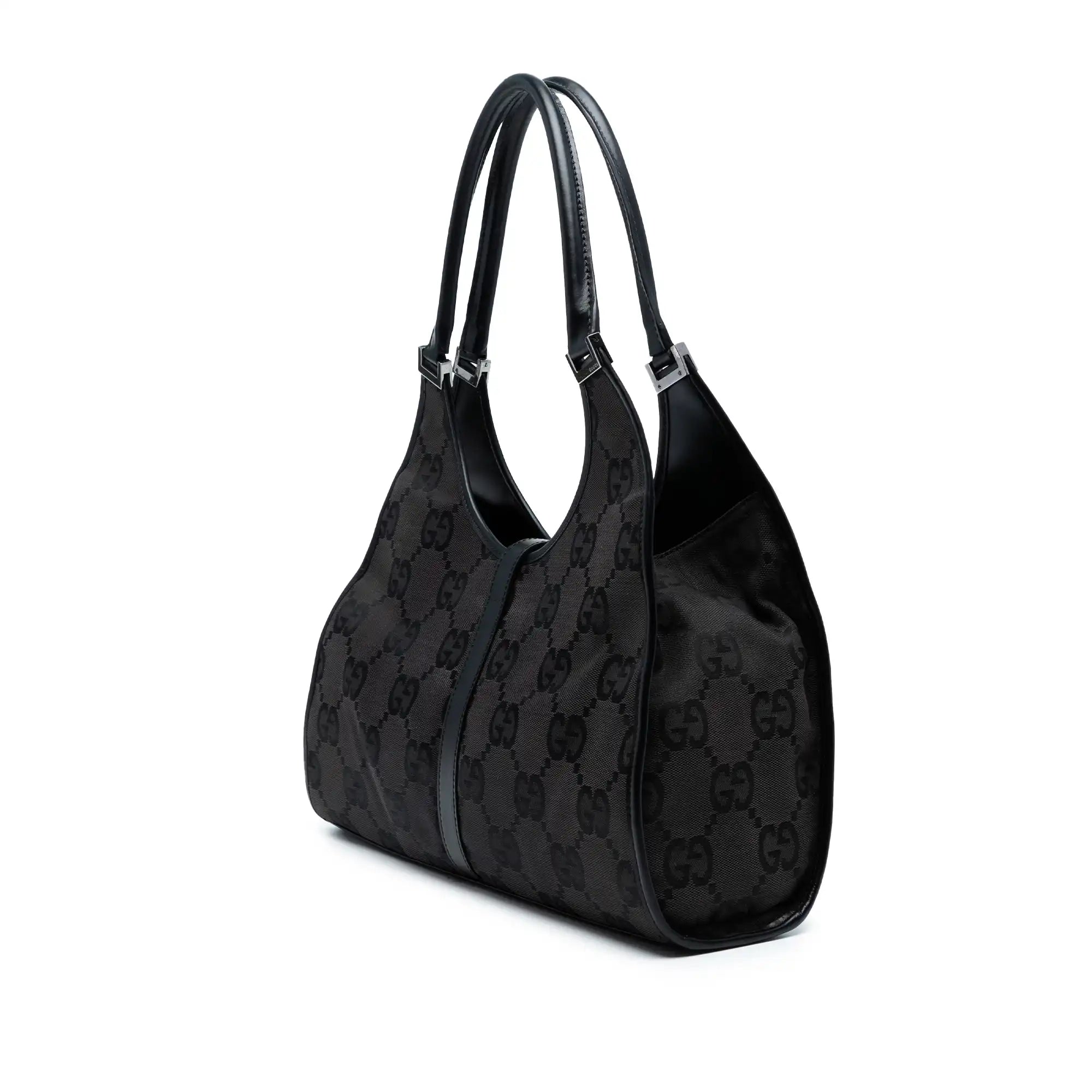 Gucci Jackie Bardot Black GG Canvas