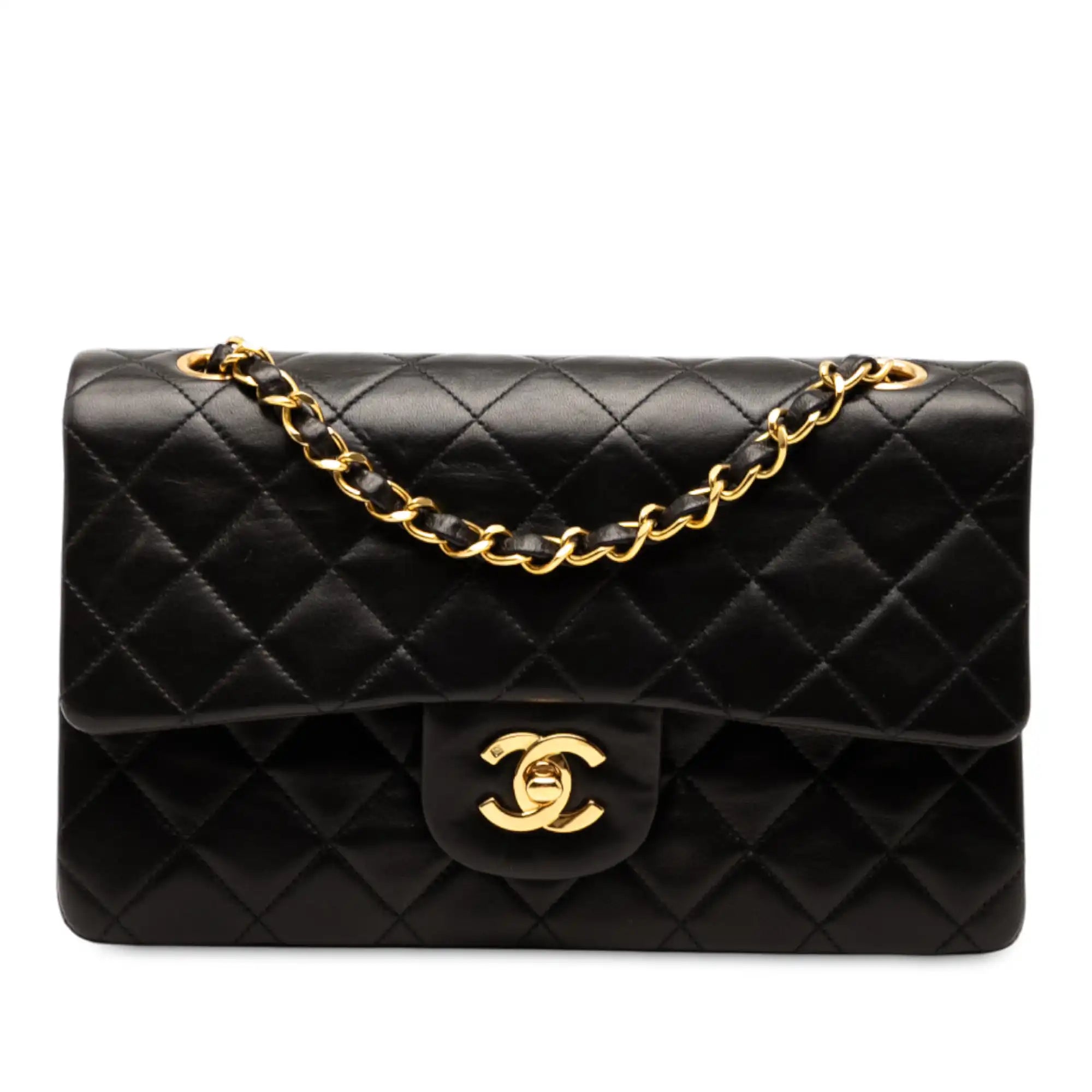 Chanel Classic Double Flap Small Black Lambskin Gold