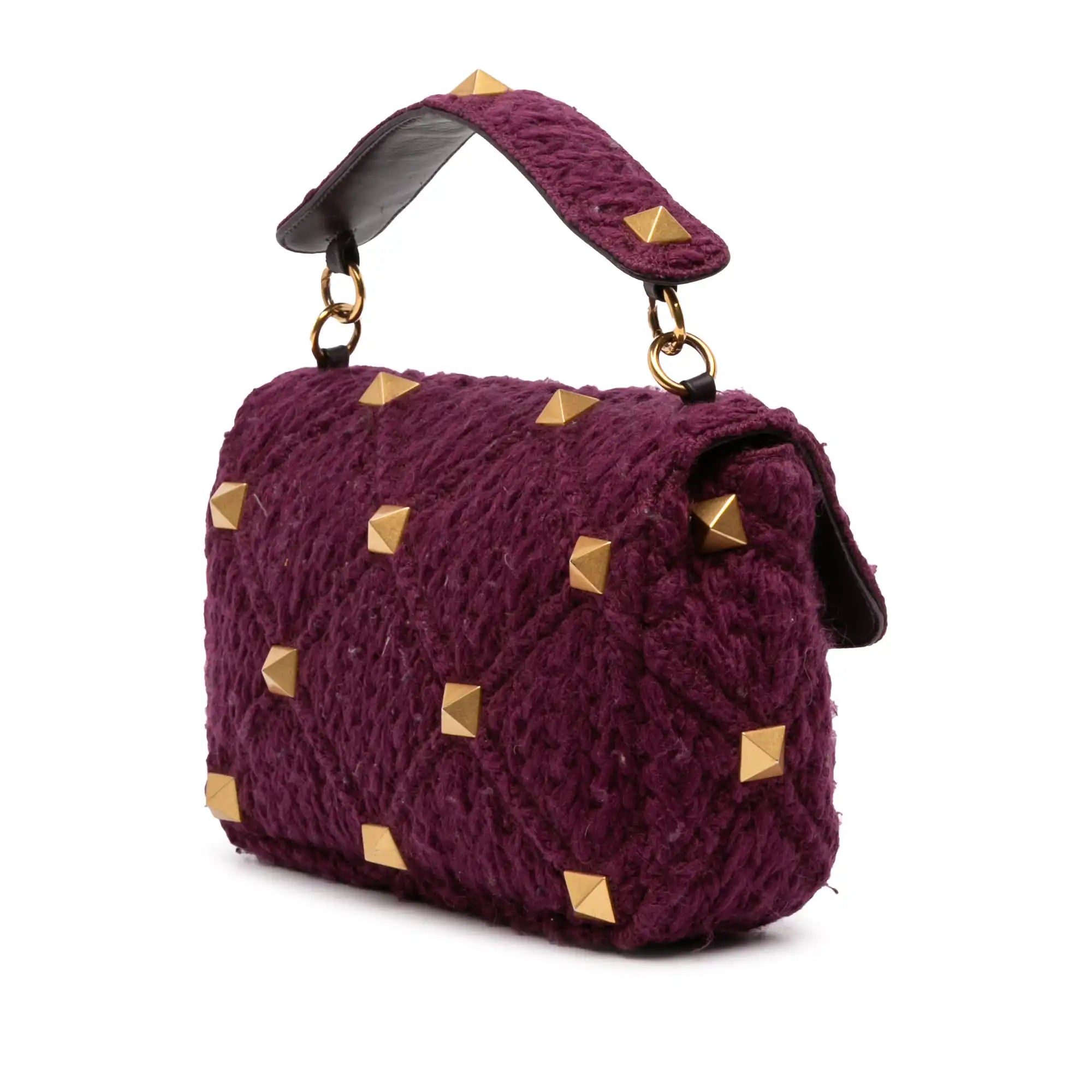 Valentino RomanStud Large Purple Knit