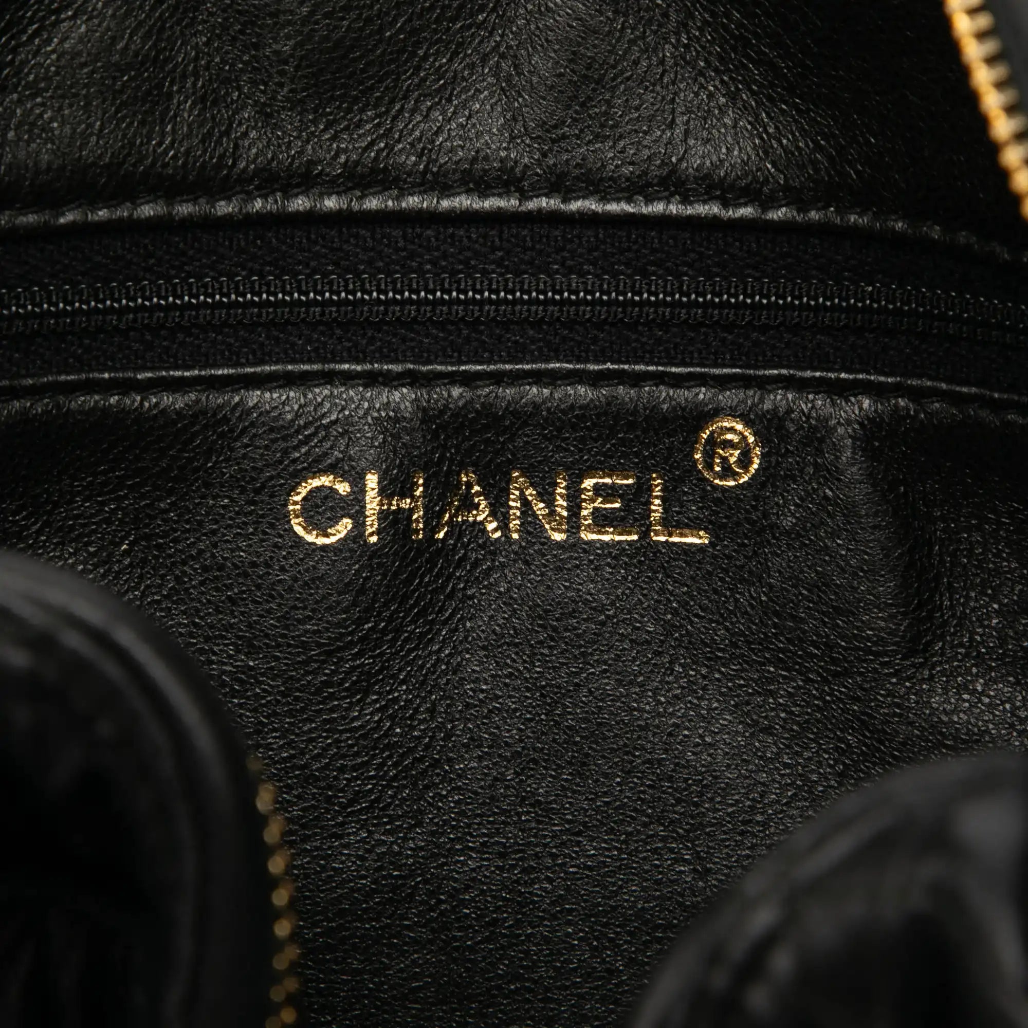 Chanel Camera Bag Black Lambskin Gold