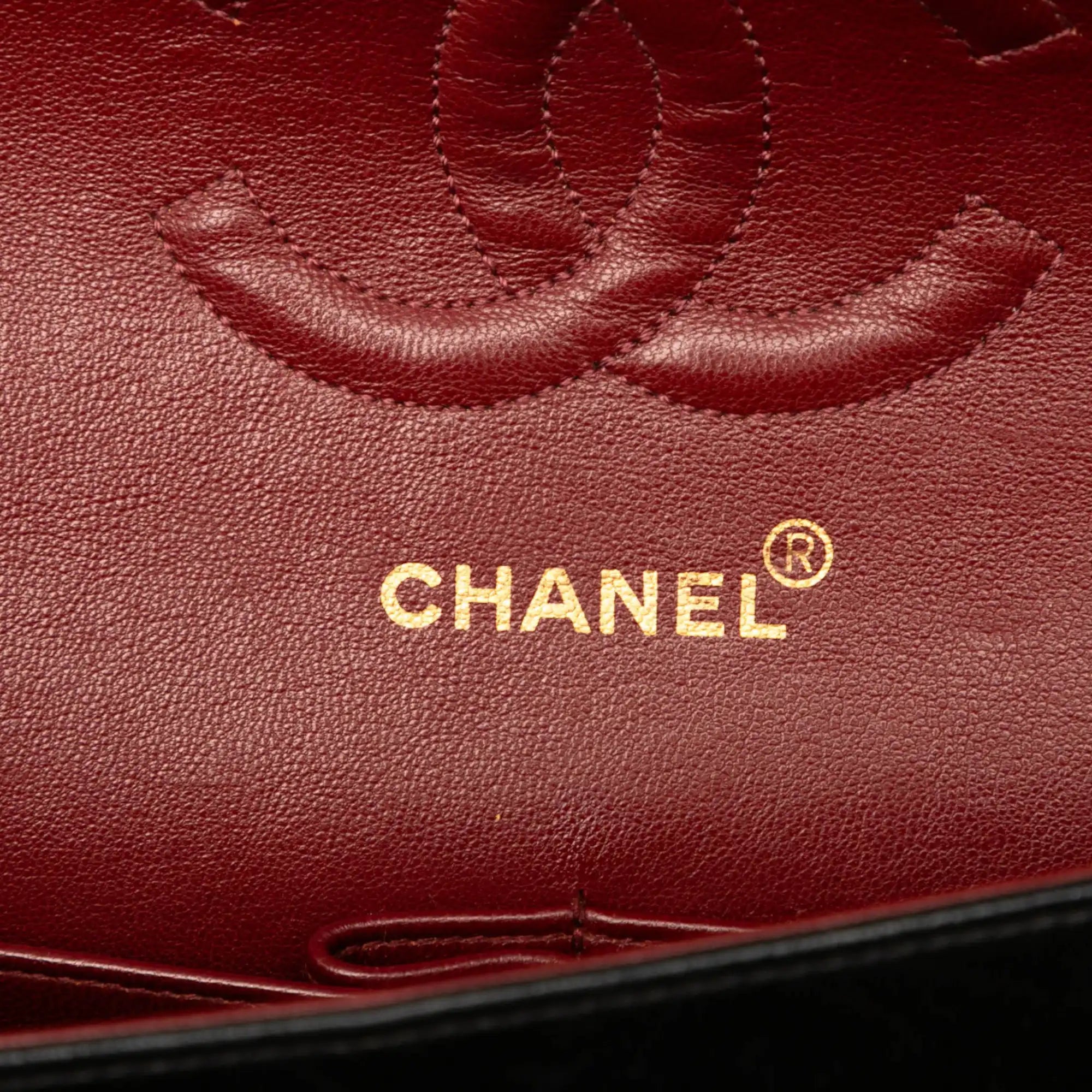 Chanel Classic Double Flap Medium Black Lambskin Gold