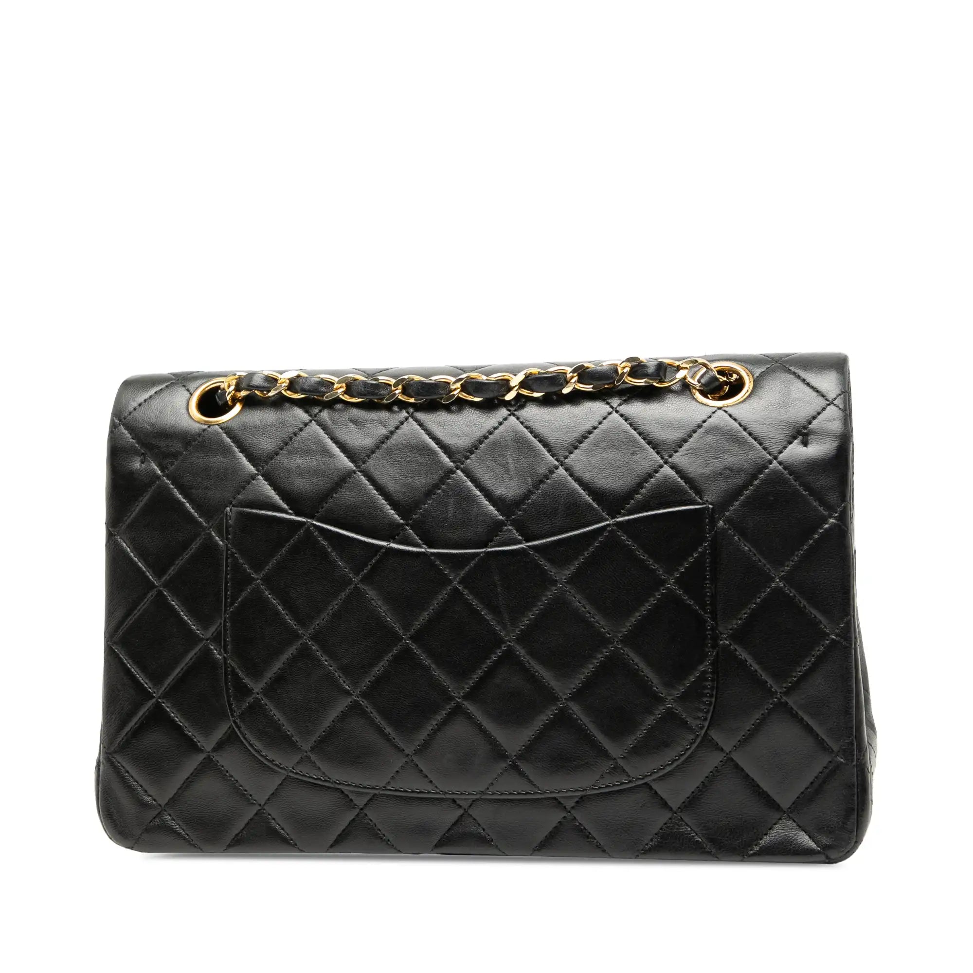 Chanel Classic Double Flap Medium Black Lambskin Gold