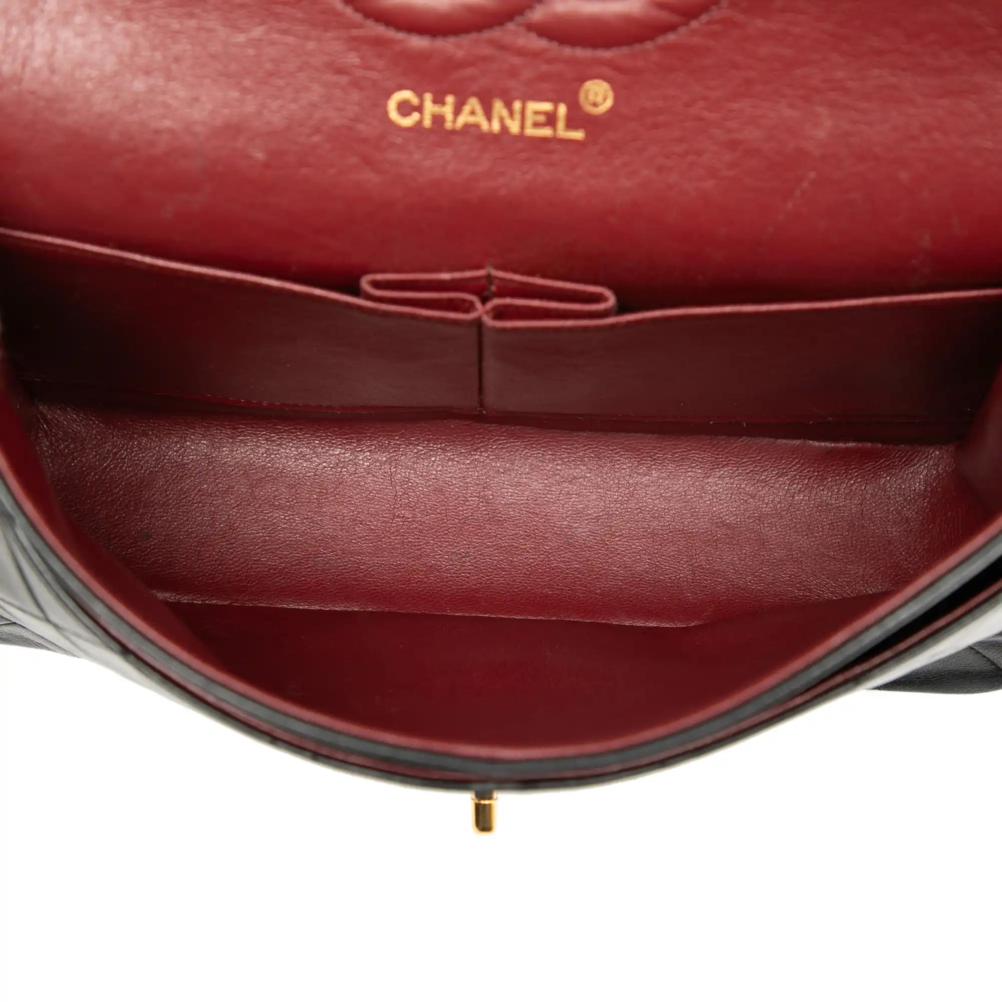 Chanel Classic Double Flap Medium Black Lambskin Gold