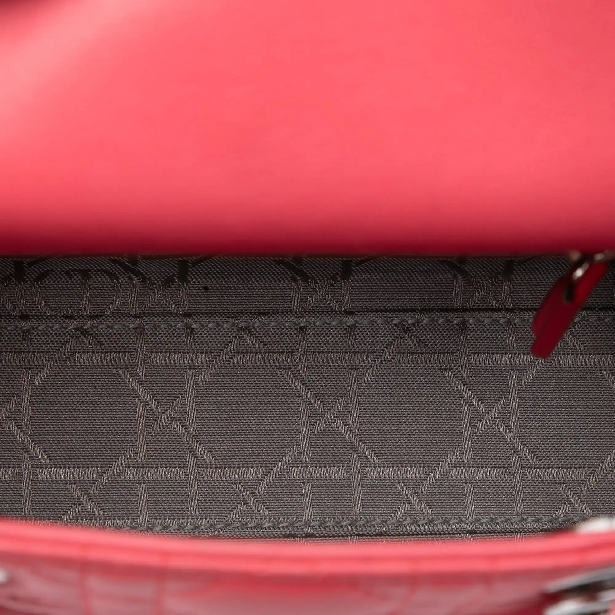 Dior Lady Dior Mini Pink Cannage Lambskin Silver