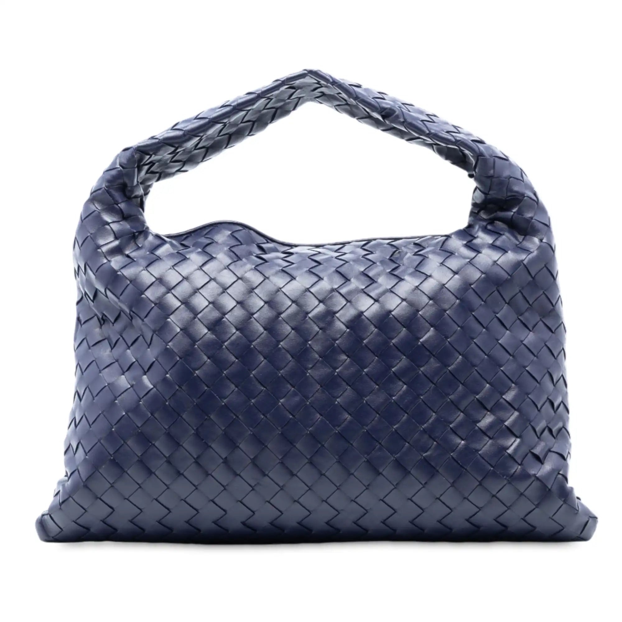 Bottega Veneta Hop Hobo Small Blue Intrecciato
