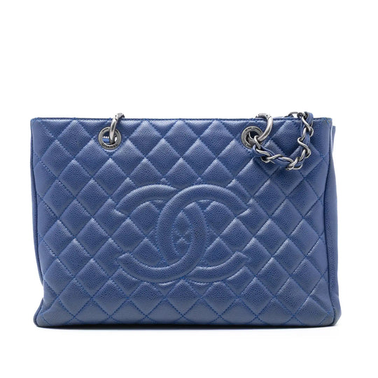 Chanel GST Blue Caviar Silver
