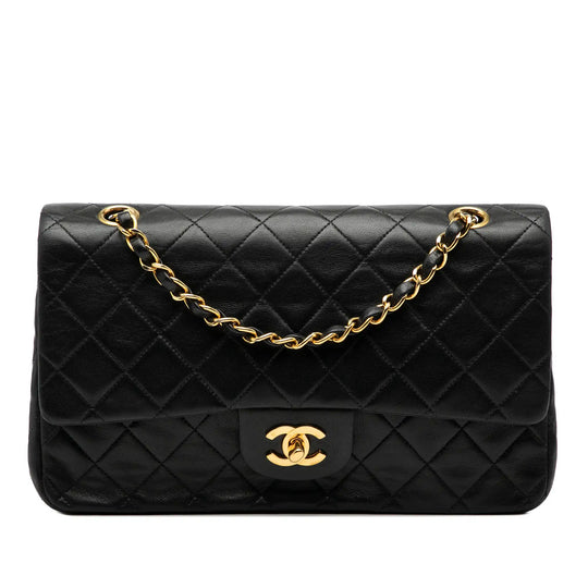 Chanel Classic Double Flap Medium Black Lambskin Gold