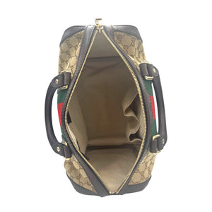 Gucci Boston Bag GG Web Supreme Canvas