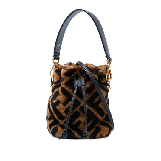 Fendi Mon Tresor Mini Brown Shearling Fur