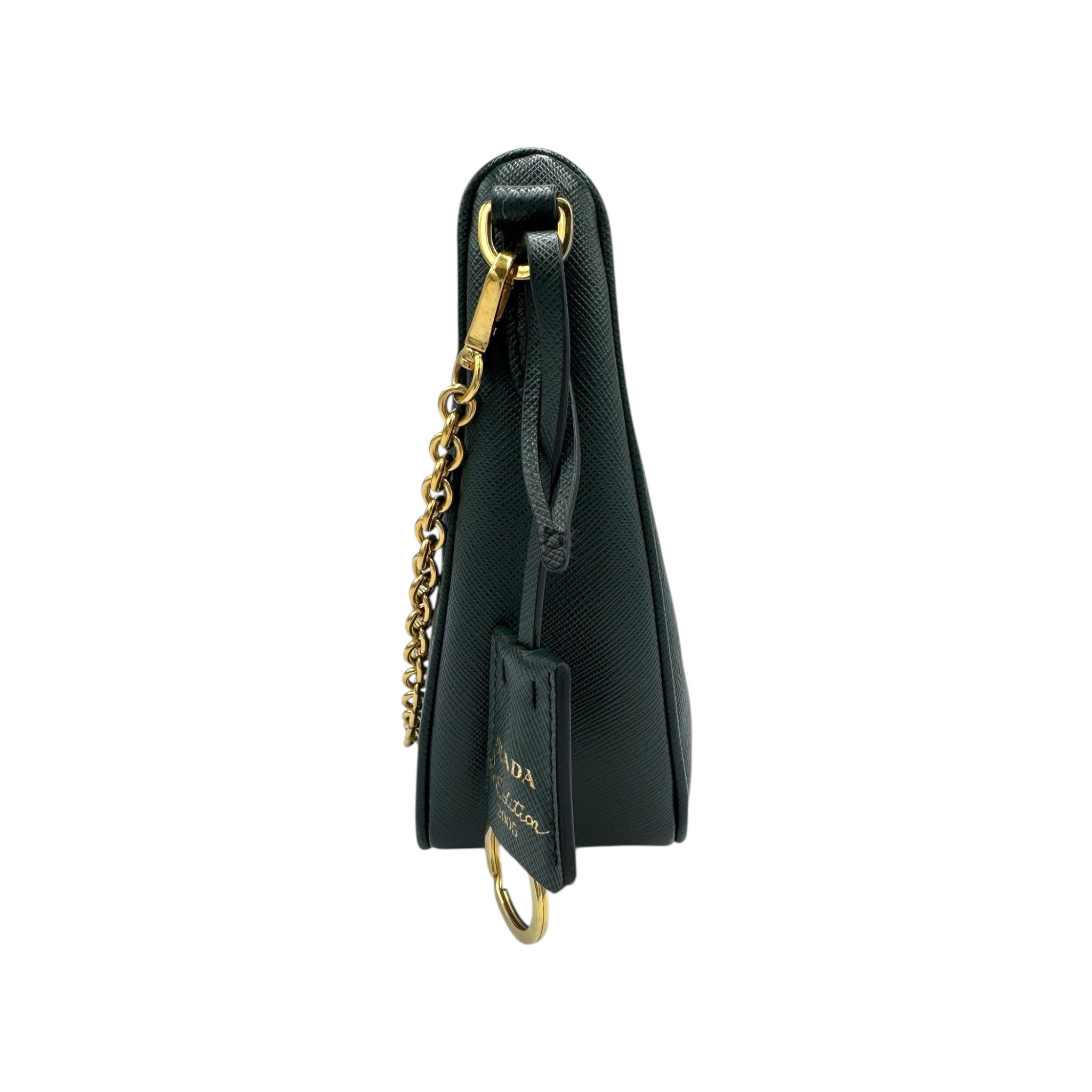 Prada Re-Edition 2005 Dark Green Saffiano Leather