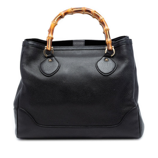 Gucci Bamboo Diana Medium Black Calfskin