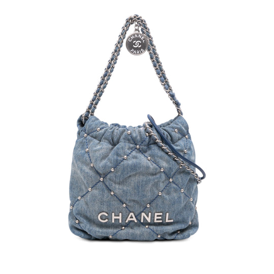 Chanel 22 Mini Blue Denim Calfskin