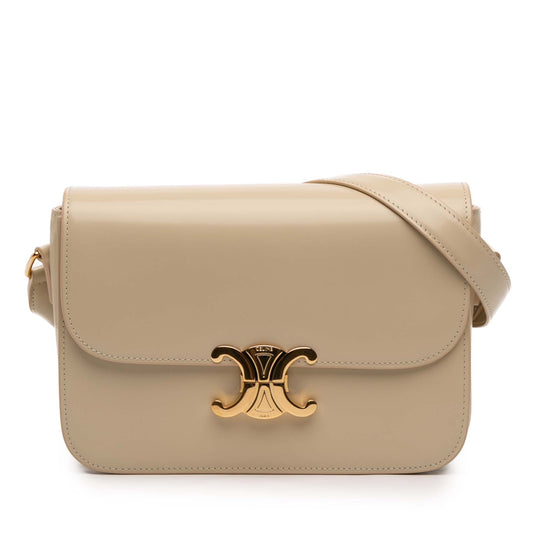 Celine Triomphe Beige Calfskin