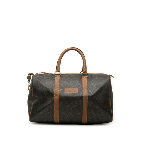 Dior Boston Black Coated Canvas