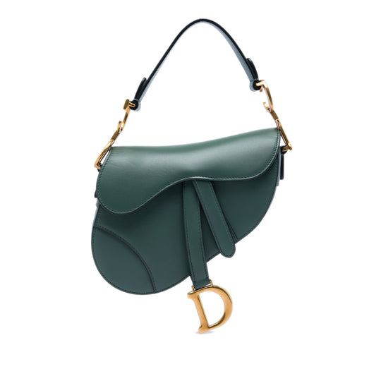 Dior Saddle Mini Green Calfskin