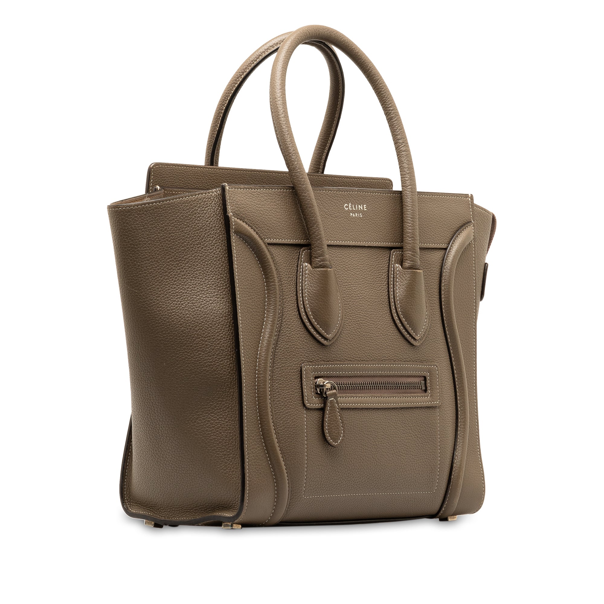 Celine Luggage Handbag Micro Brown