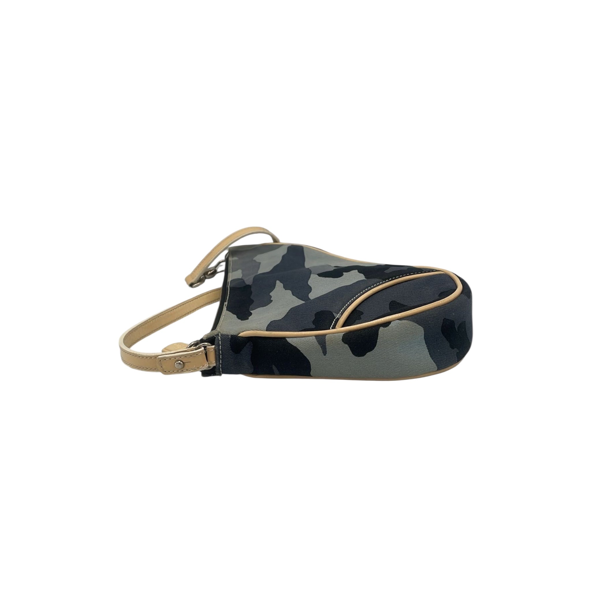 Dior Saddle Bag Pochette Mini Camouflage Canvas