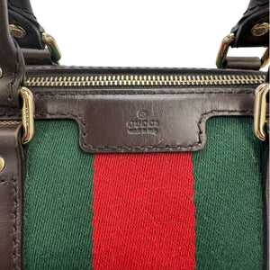 Gucci Boston Bag GG Web Supreme Canvas