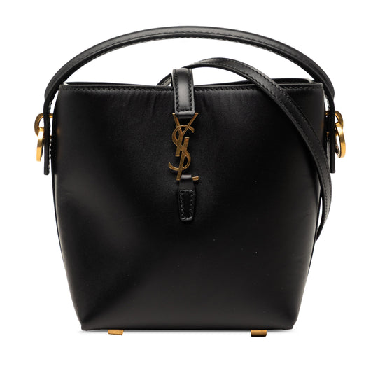 Saint Laurent Le 3 a7 Bucket Bag Mini Black Calfskin