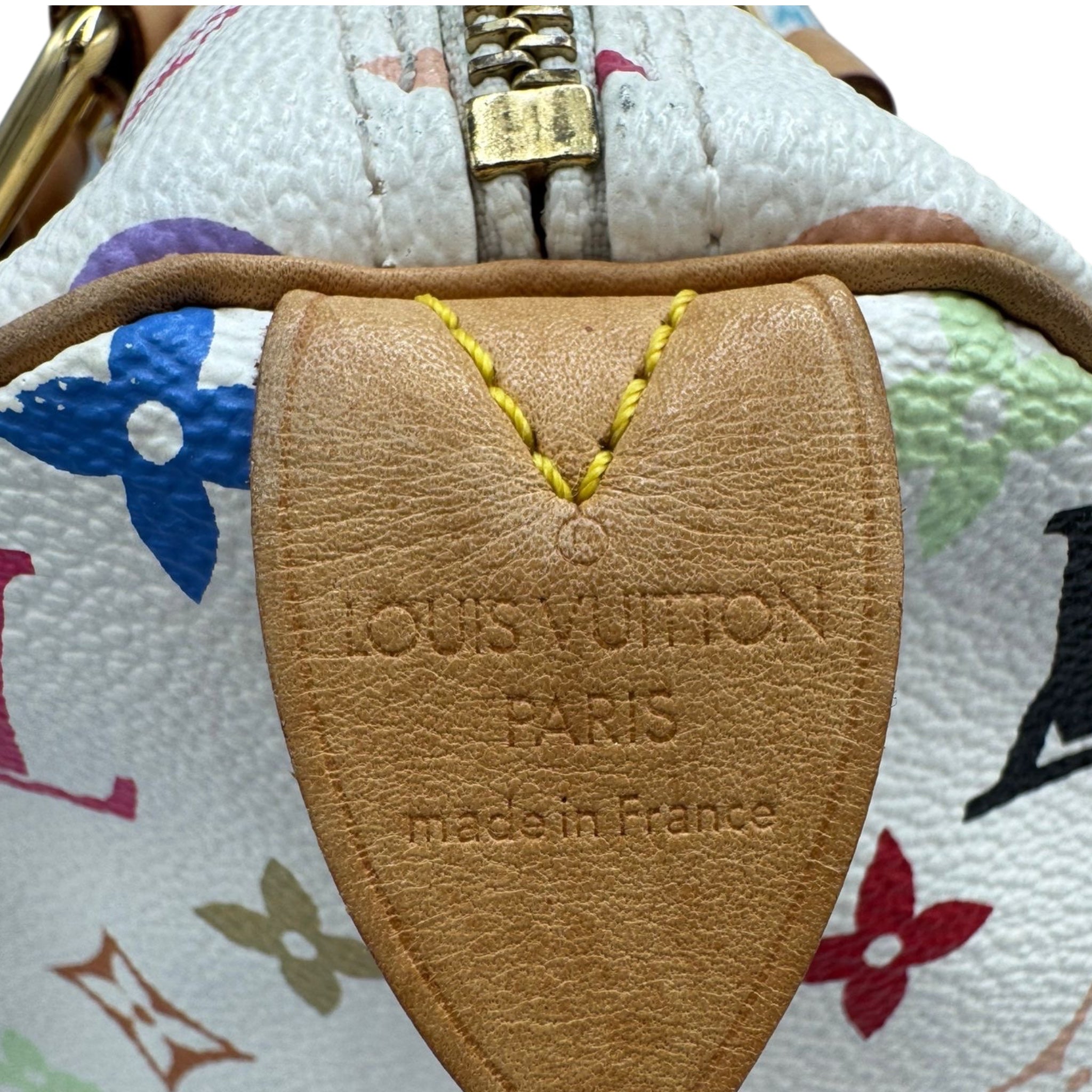 Louis Vuitton Speedy 30 White Multicolor Monogram Canvas