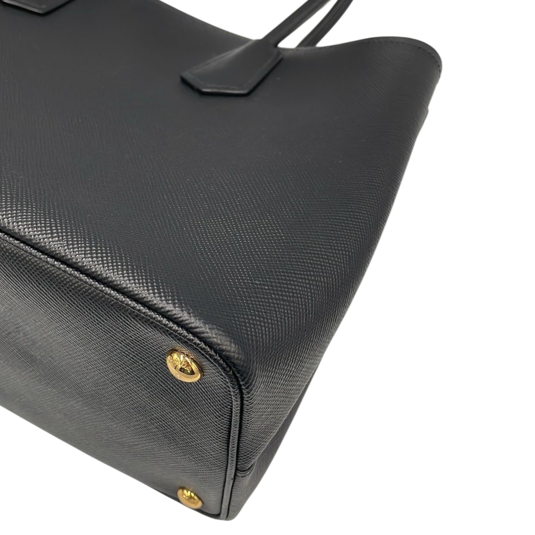 Prada Double Cuir Black Saffiano