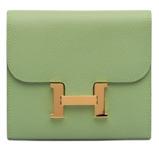 Hermès Constance Slim Wallet Green Epsom Leather